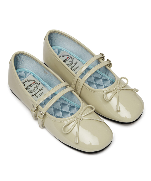 SQUARE TOE TWO STRAP MARYJANES(ENAMEL) - 5 colors