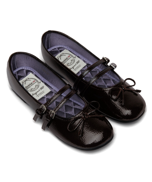 SQUARE TOE TWO STRAP MARYJANES(ENAMEL) - 5 colors