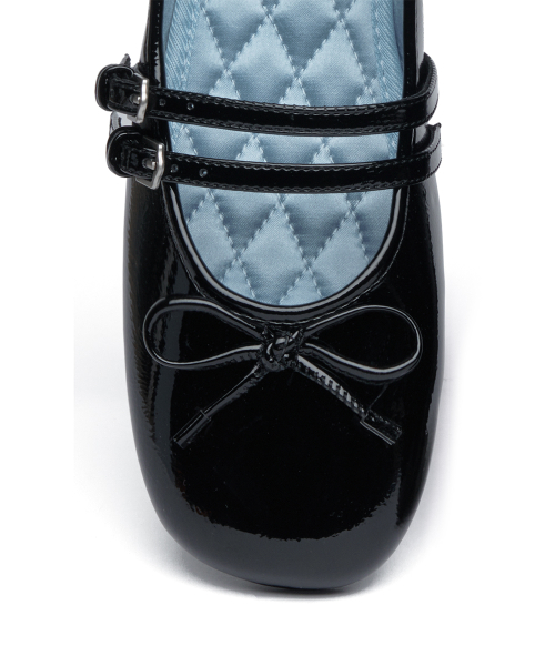 SQUARE TOE TWO STRAP MARYJANES(ENAMEL) - 5 colors