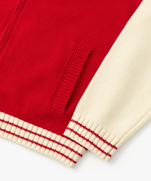 IVY UNI KNIT HOOD ZIP-UP GREEN