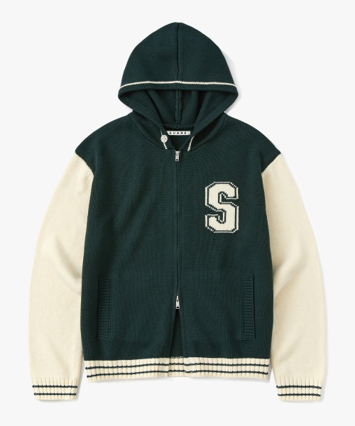 IVY UNI KNIT HOOD ZIP-UP NAVY