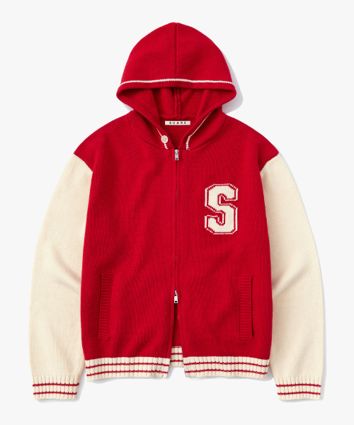 IVY UNI KNIT HOOD ZIP-UP NAVY