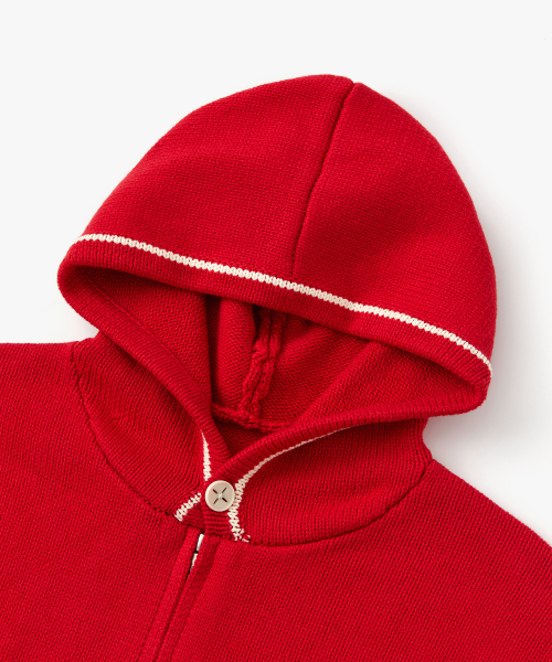 IVY UNI KNIT HOOD ZIP-UP NAVY