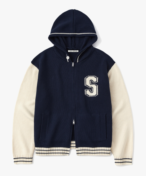 IVY UNI KNIT HOOD ZIP-UP RED