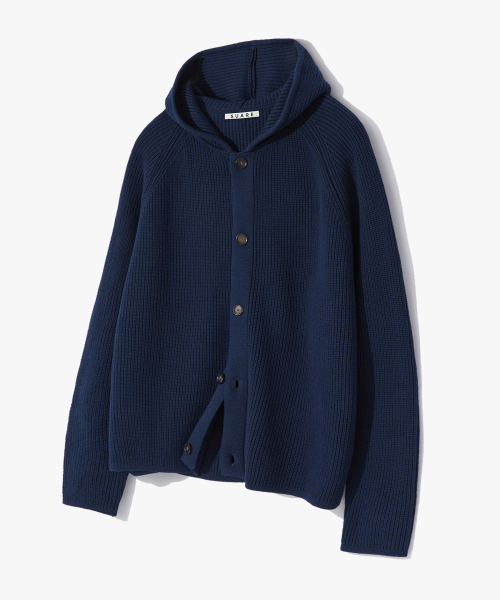 COTTON MINIMAL HOOD KNIT - 6 COLOR