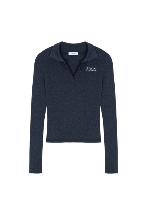 IVY COLLAR LONG SLEEVE / NAVY