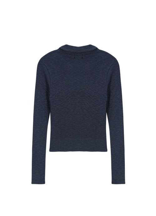 IVY COLLAR LONG SLEEVE / NAVY