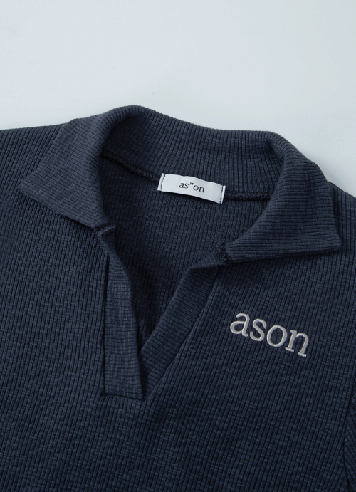 IVY COLLAR LONG SLEEVE / NAVY
