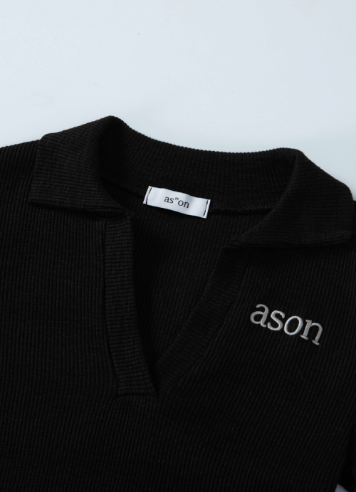 IVY COLLAR LONG SLEEVE / BLACK