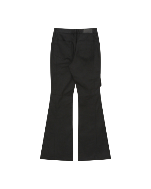 Line pocket cargo pants BLACK