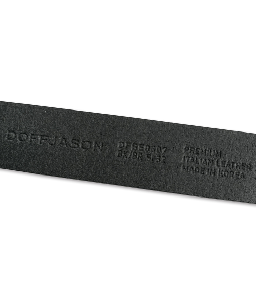 Cowhide Double Loop Belt BLACK
