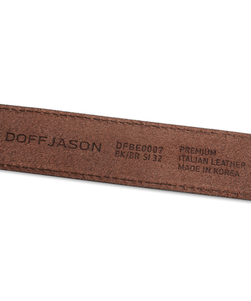 Cowhide Vintage Crack Leather Belt BROWN