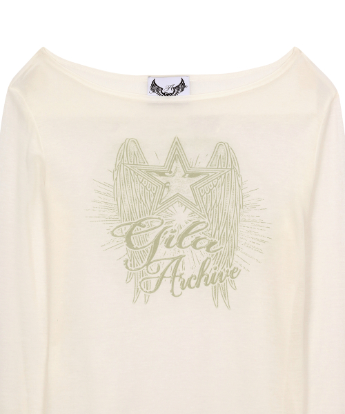 STAR WING SHEER LONG SLEEVE_WH