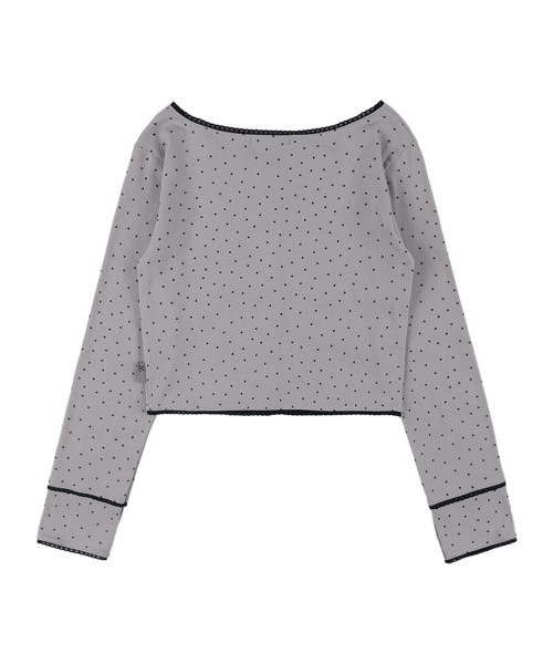 LACE STAR BASIC CARDIGAN_(GRAY)_F25QB092
