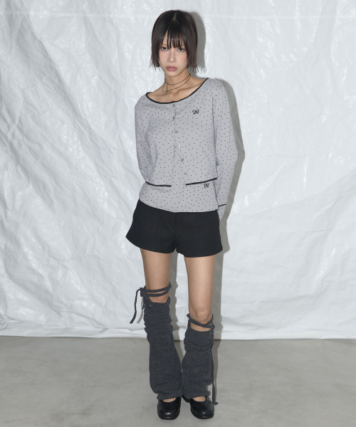 LACE STAR BASIC CARDIGAN_(GRAY)_F25QB092