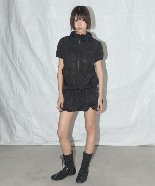 DOT BALLOON MINI SKIRT_(BLACK)_F25QD895