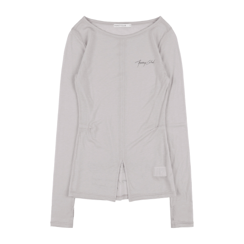 3-WAY BUTTON LAYERED LONG SLEEVE (PINK BEIGE)_F25QB079