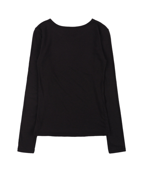 WE MAKES TROUBLE LONG SLEEVE (BLACK)_F25QB099