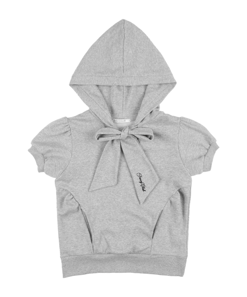 PUFF ROUND SCARF HOODIE (MELANGE GRAY)_F25QB081