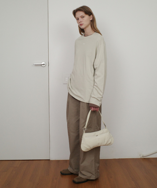 BASIC ENOR LONG SLEEVE T-SHIRT - BEIGE