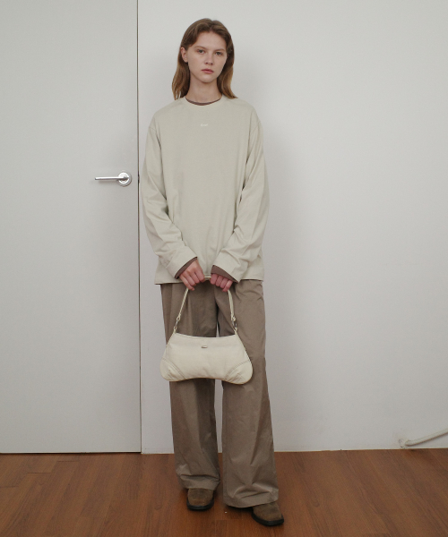 BASIC ENOR LONG SLEEVE T-SHIRT - BEIGE