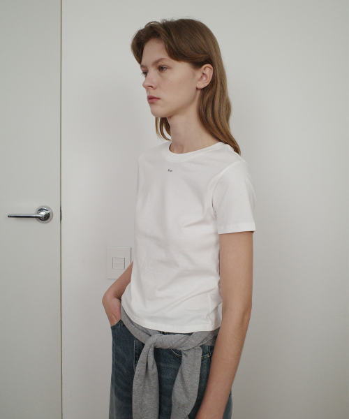 BASIC ENOR CROP T-SHIRT - WHITE