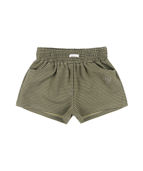 FY STRIPE MICRO SHORT PANTS (KHAKI) F25QD898