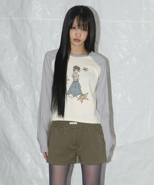 PONY STAR LONG SLEEVE (GRAY) F25QB095