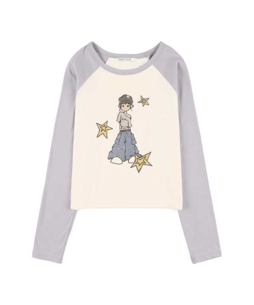 PONY STAR LONG SLEEVE (GRAY) F25QB095