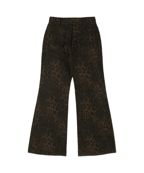 LEOPARD BOOTS CUT PANTS (BROWN) F25QD892