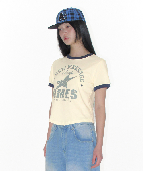 VINTAGE STAR TEE CREAM