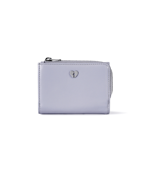 HEARTY ZIPPER WALLET - MISTY LAVENDER