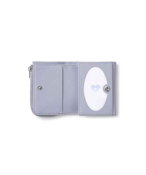 HEARTY ZIPPER WALLET - MISTY LAVENDER