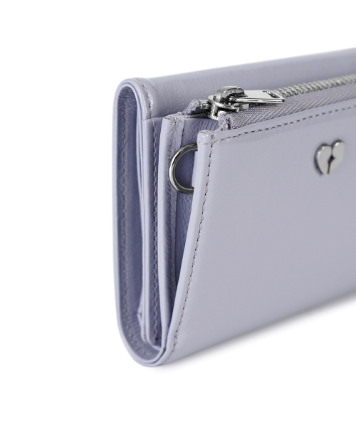 HEARTY ZIPPER WALLET - MISTY LAVENDER