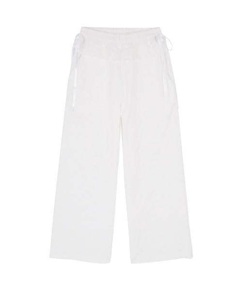 Flower Embossed Lace Pants_Ivory