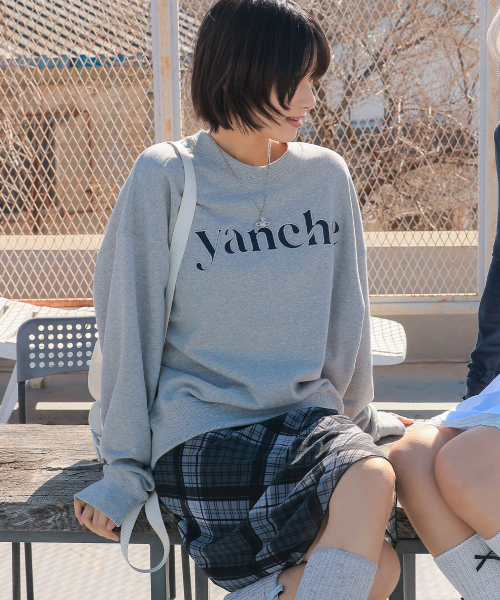 YANCHE 맨투맨_멜란지그레이