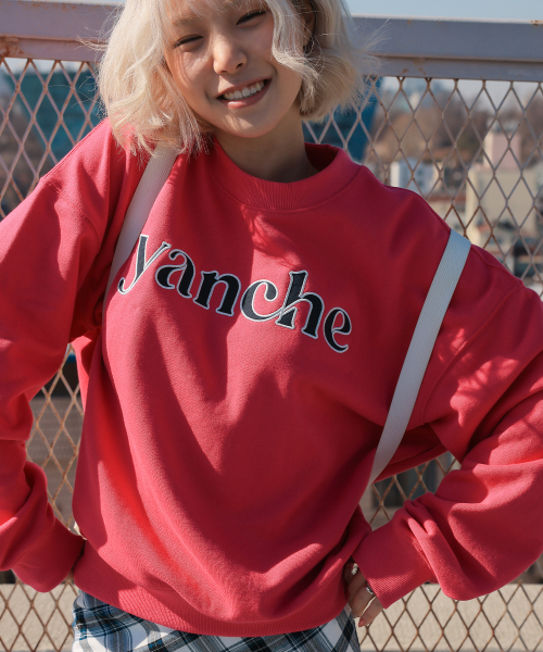 YANCHE 맨투맨_핫핑크