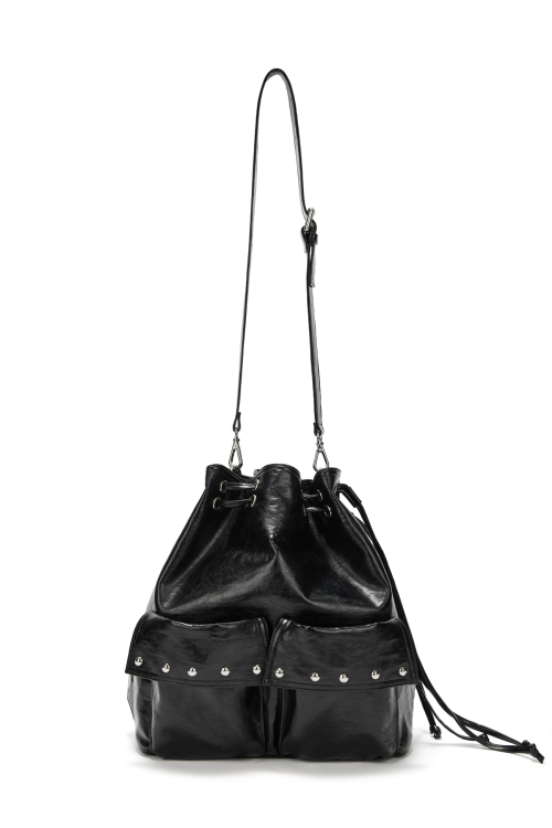 DEINET 5-WAY STUD POCKET MULTI BAG IN BLACK