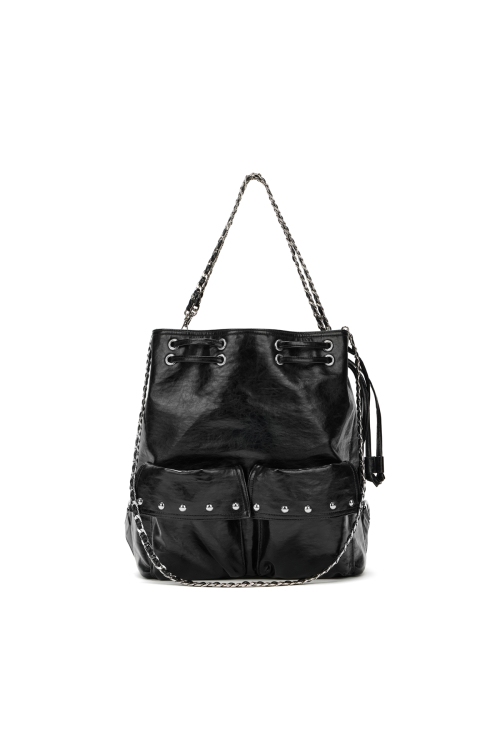 DEINET 5-WAY STUD POCKET MULTI BAG IN BLACK