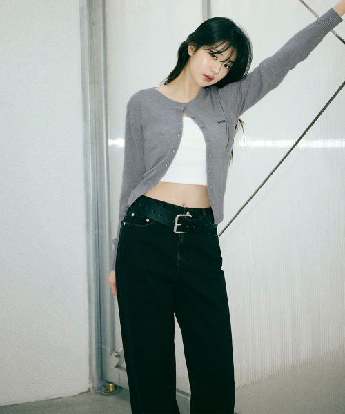 WIDE DENIM PANTS BLACK
