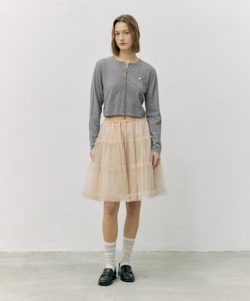 TUTU MIDI SKIRT BEIGE
