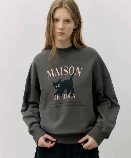 ROLA CAT SWEATSHIRT CHARCOAL