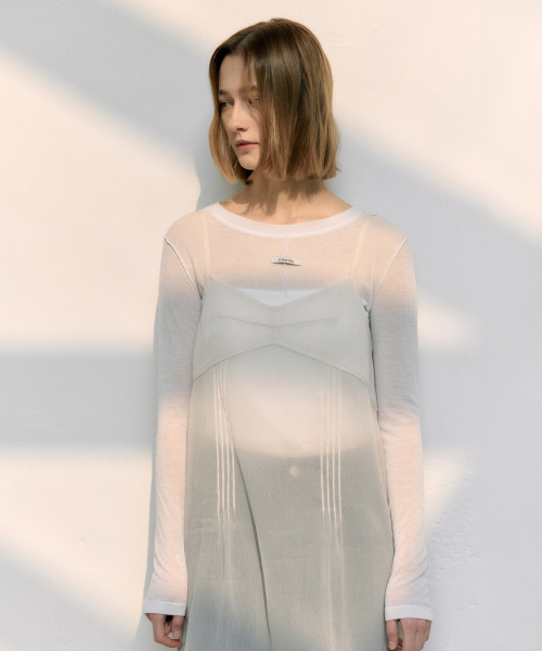 STITCH ROUND NECK T-SHIRT WHITE