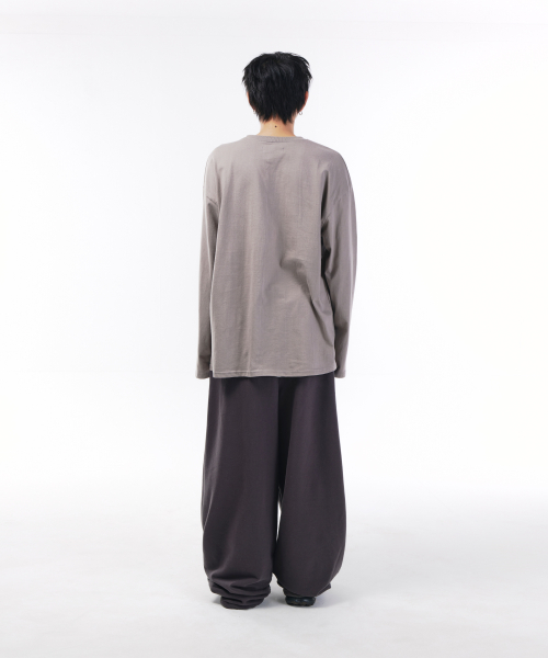 로고 아플리케 스웨트 팬츠[차콜]