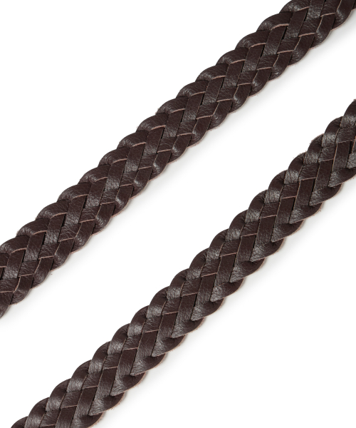 30mm Braided Western Leather Belt (Brown)