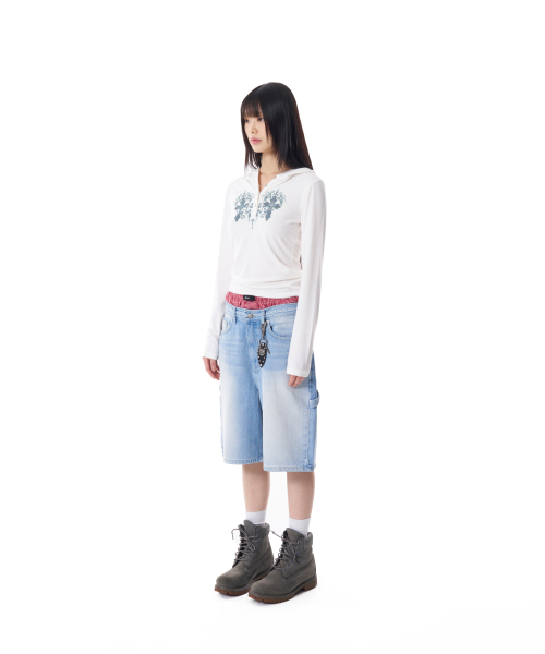 Needlework Carpenter Bermuda Denim Pants (Blue)