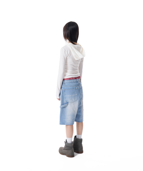 Needlework Carpenter Bermuda Denim Pants (Blue)