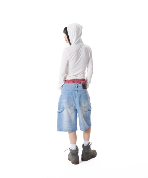 Needlework Carpenter Bermuda Denim Pants (Blue)