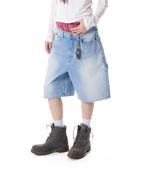 Needlework Carpenter Bermuda Denim Pants (Blue)