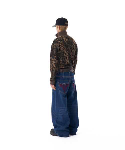 CROS2 Washed Denim Pants (Blue)